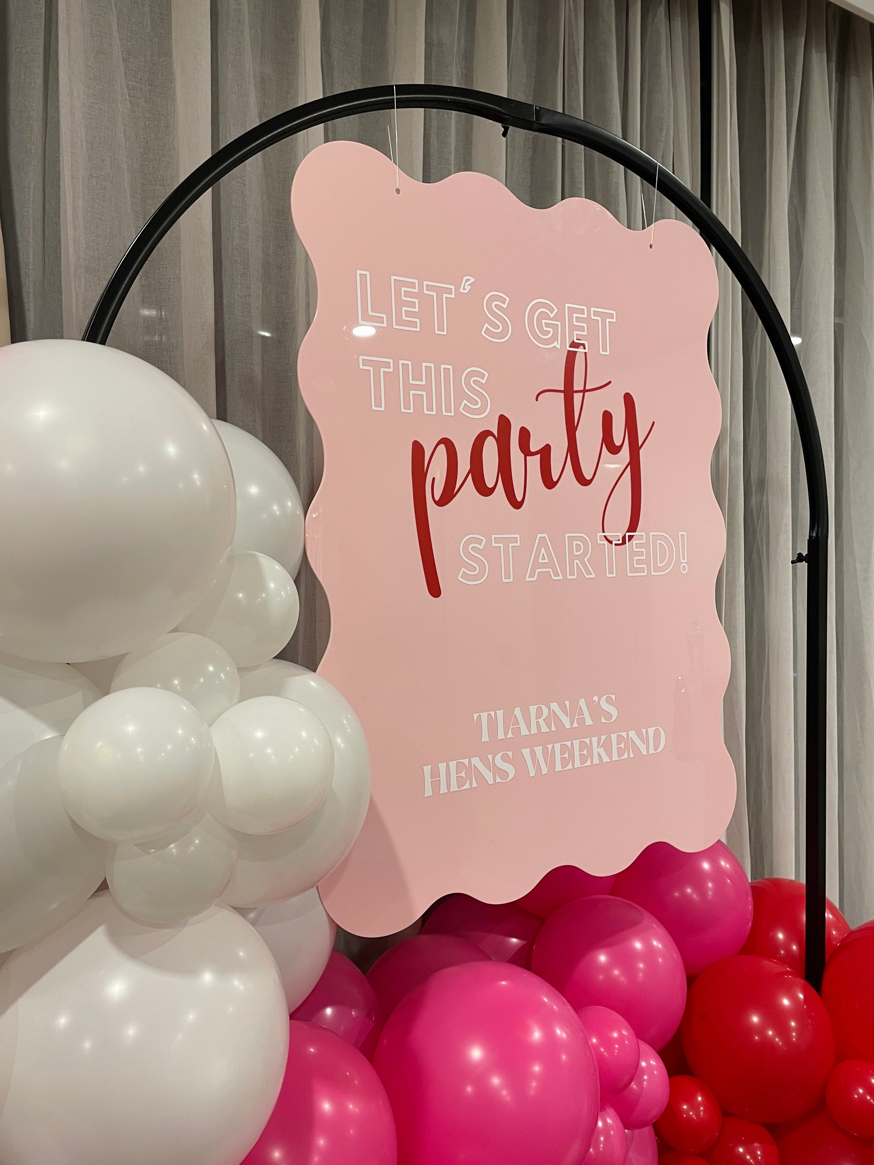 Acrylic Sign - Hire Package